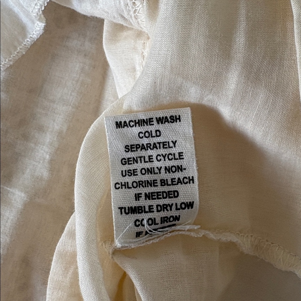 🍦🕯️Joie Cream Embroidered Top with Cute Ruffle Trim - Picture 4 of 5